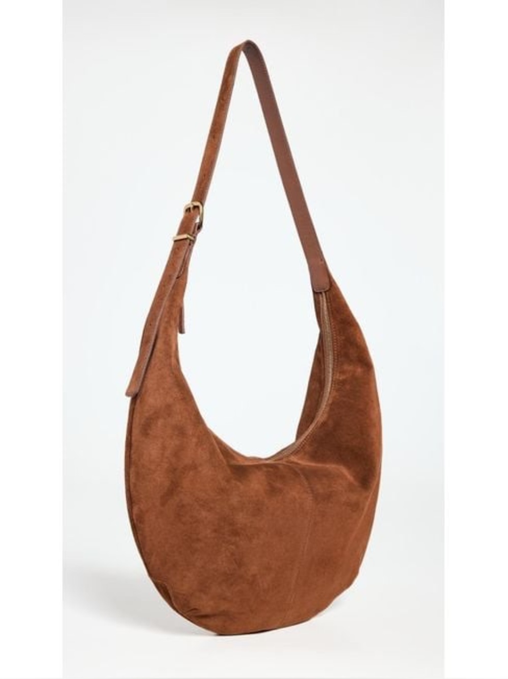 NWT Madewell Women's Brown Suede Essentials Slouch Hobo Bag - Picture 4 of 4